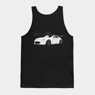 Nissan Z in White on Bronze Volks Tank Top